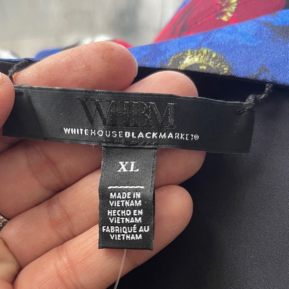 White House Black Market Floral Camisole - Black, Red, Blue - Picture 2 of 12